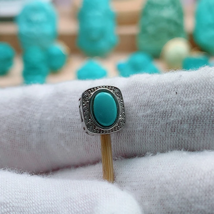 绿松石银S925镶嵌配饰