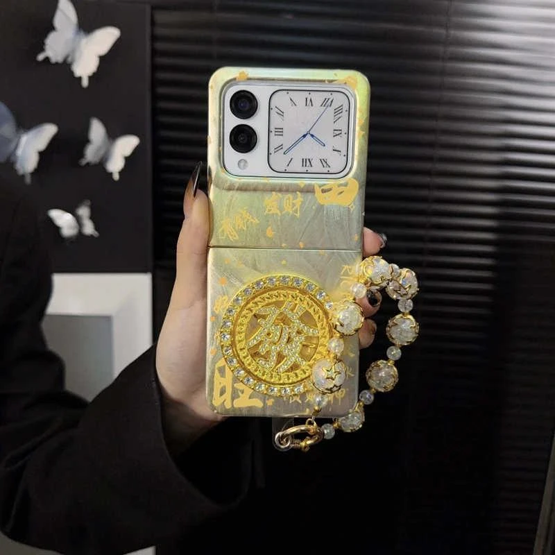 适用于华为NovaFlip手机壳折叠屏轻奢暴富创意發字转盘小众保护套