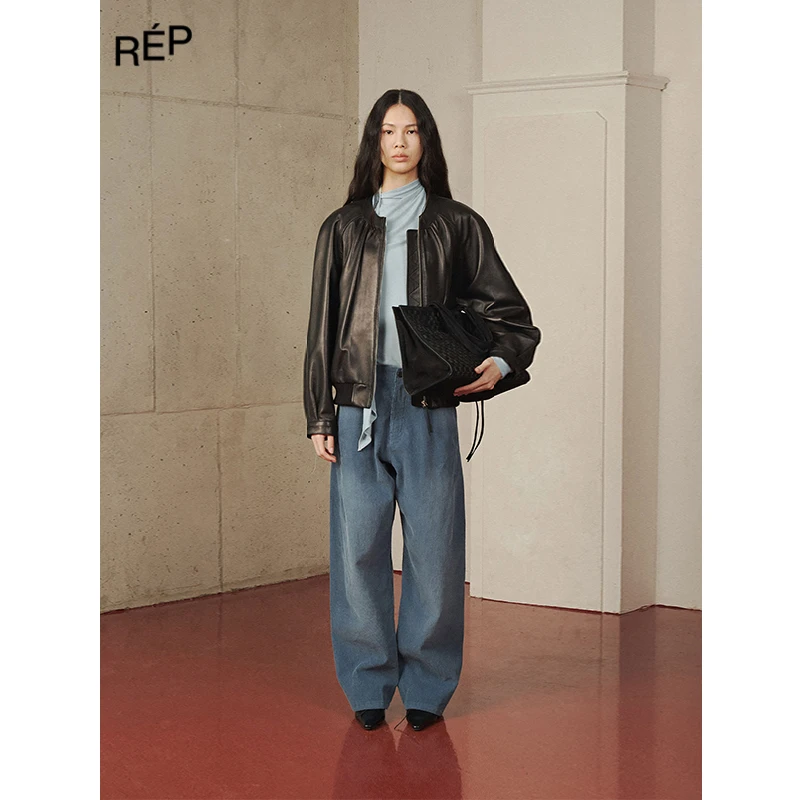 REP-VERSO设计师品牌黑色无领休闲外套 25FW女装新品