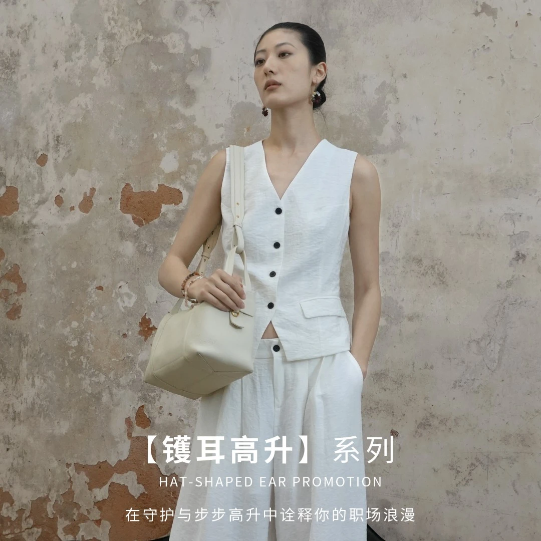 MS.MM大号镬耳女士斜挎包托特包30-40岁女士轻奢包单肩包真皮女包