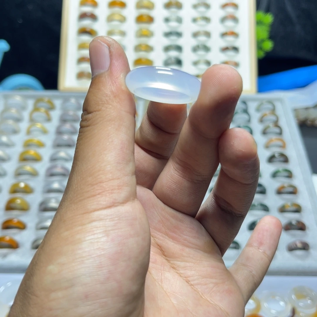 玛瑙/玉髓戒指未镶嵌用****4