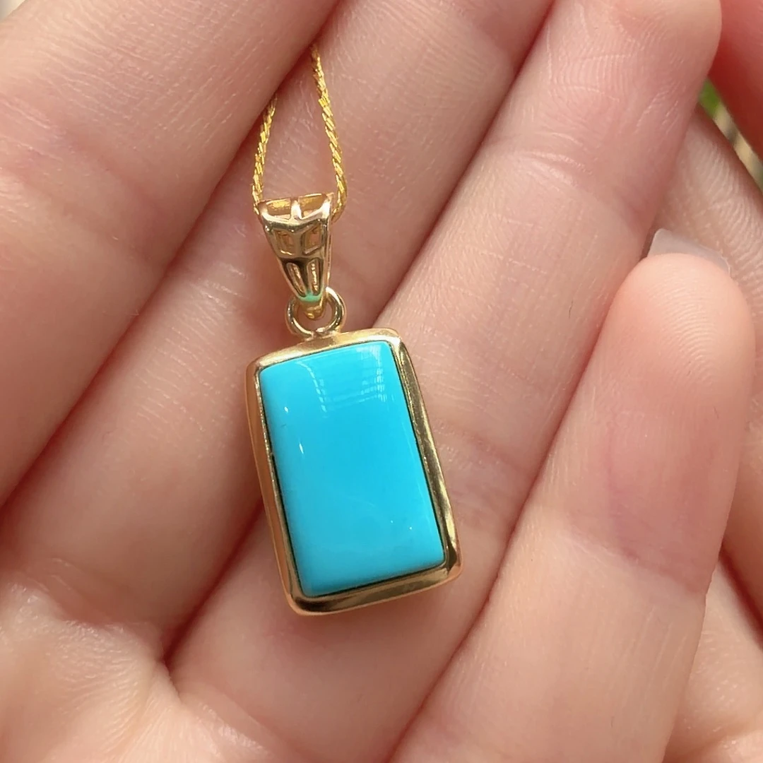 绿松石银S925镶嵌颈饰