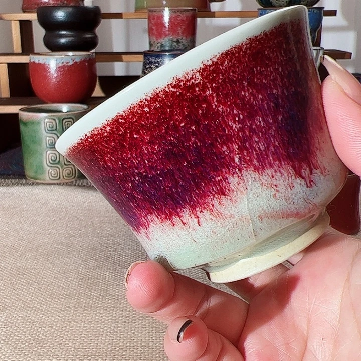 南***知杯子钧瓷艺术作品