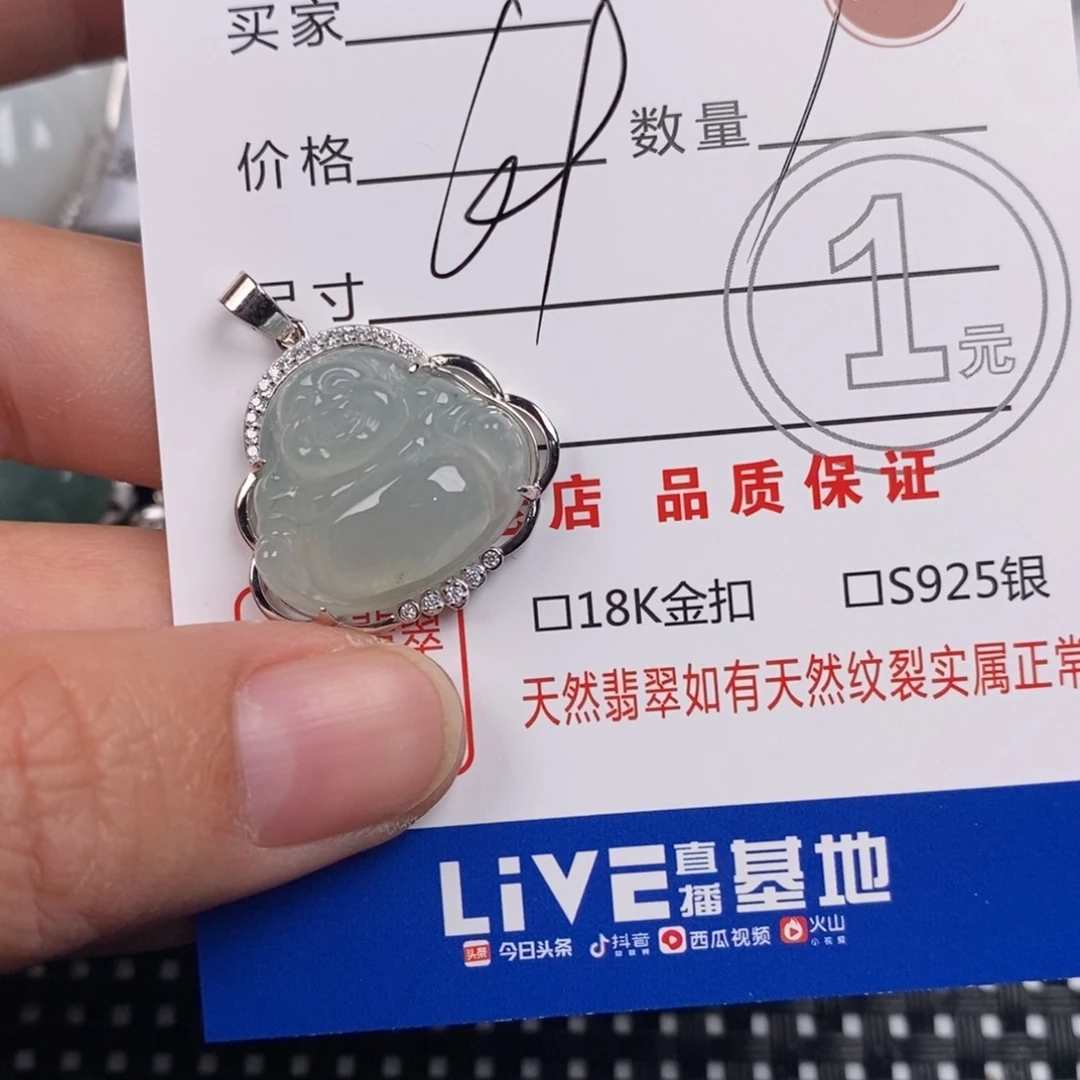 翡翠银S925镶嵌颈饰