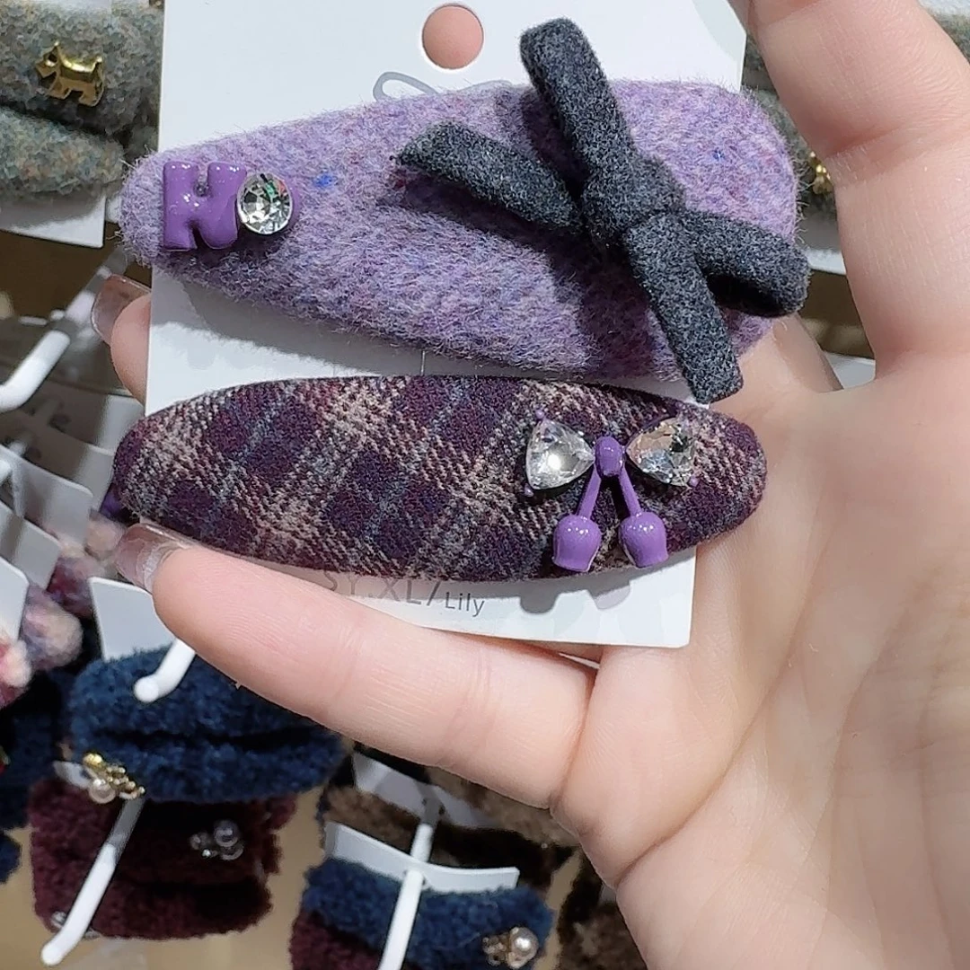 皮质铁合金紫色蝴蝶结