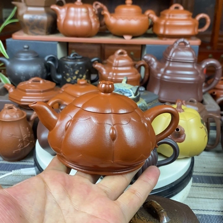 茶壶紫砂莲心200CC原矿赵庄朱泥特价