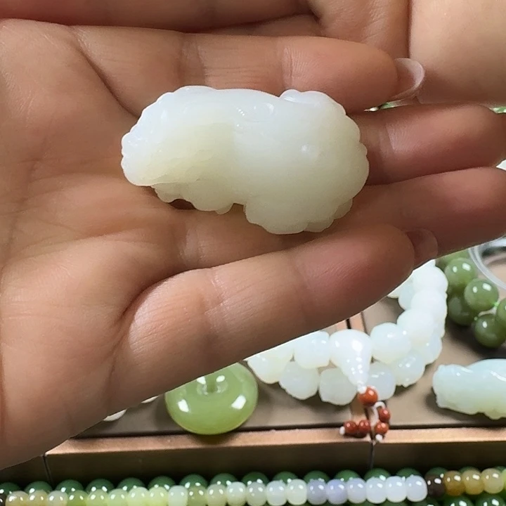 大***儒和田玉（白玉）未镶嵌手链