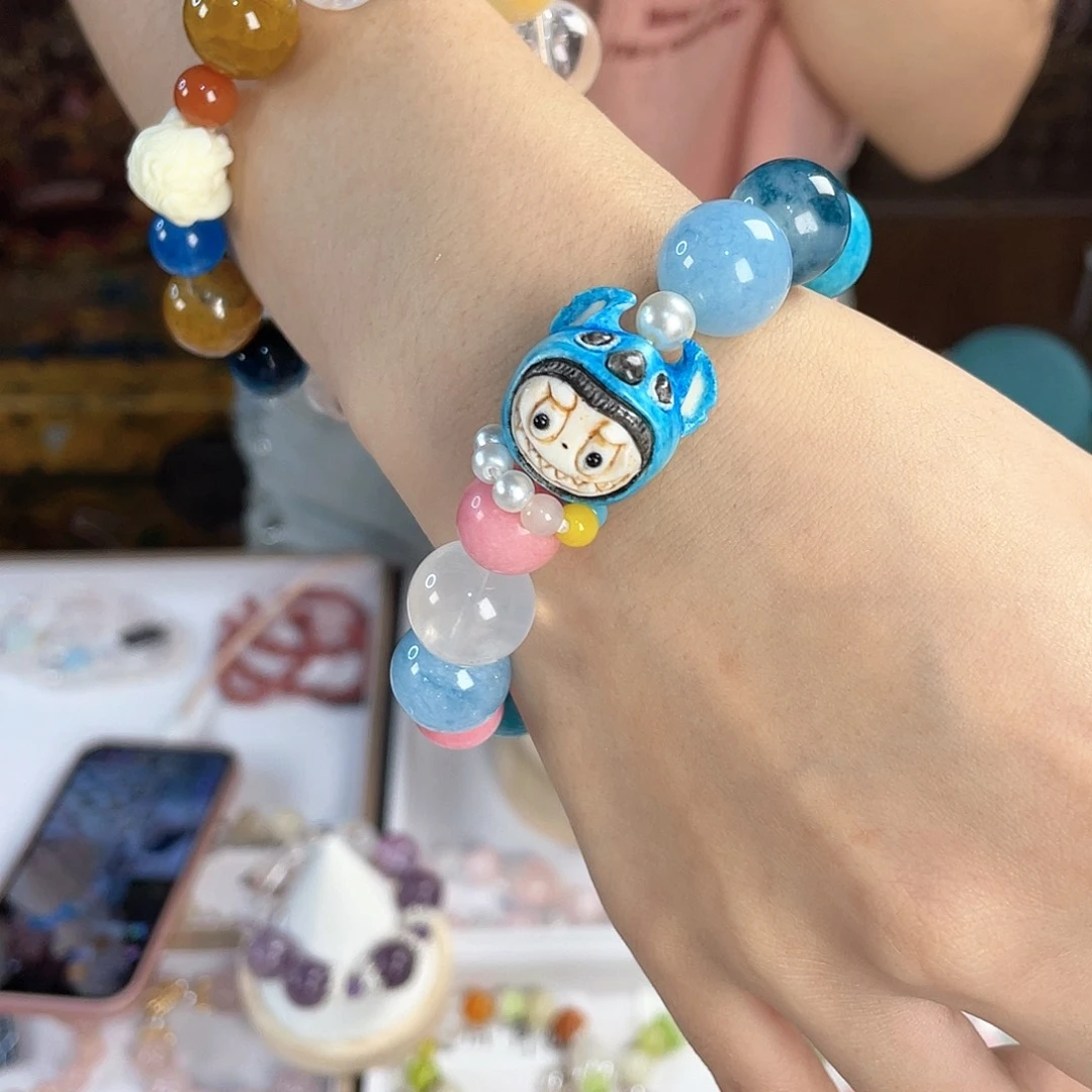 水晶手链银S925镀金镶嵌