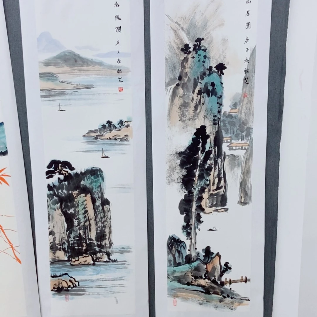 国画手写手绘国画40两个