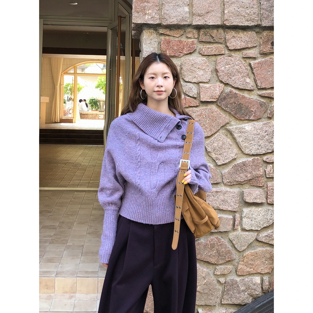 【芬兰毛衣】冬季法式复古慵懒感休闲百搭时尚毛衣DJ1924