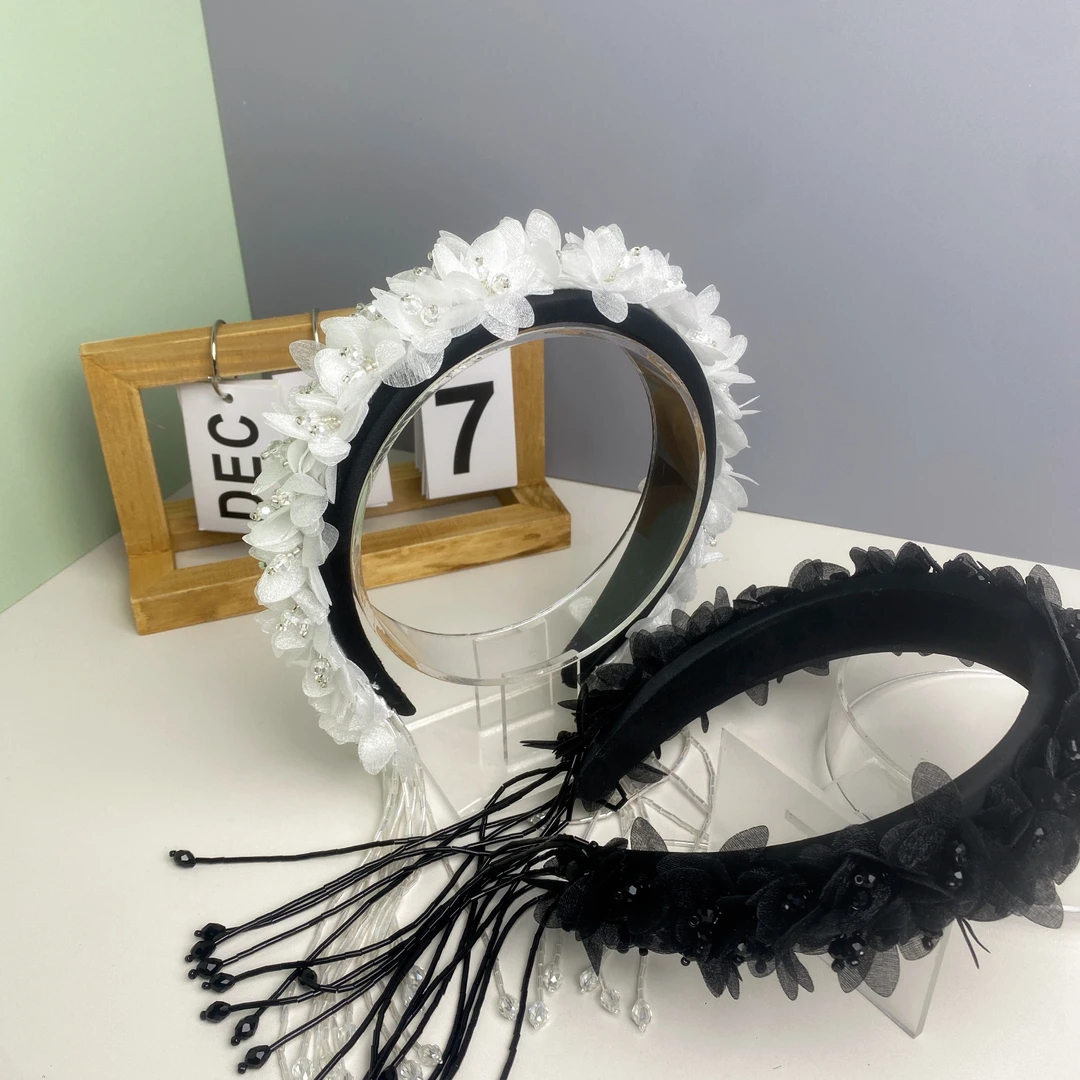 森系超仙花仙子韩系百搭长流苏发箍