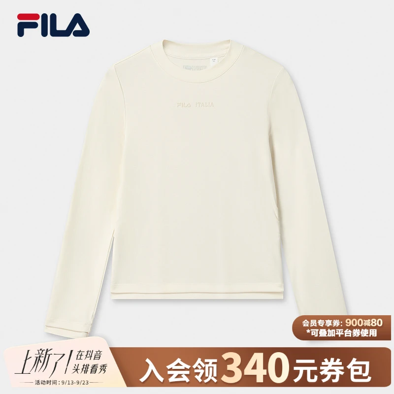 Fila/斐乐女款户外运动百搭秋冬休闲圆领套头长袖F11W543203F
