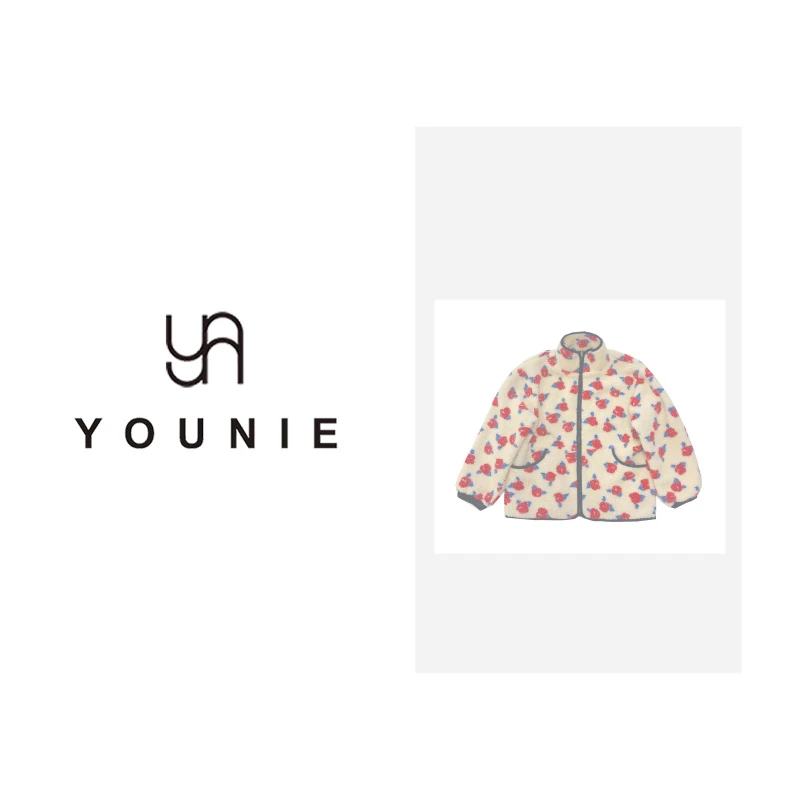 大花袄~玫瑰花图案绒绒立领外套   une