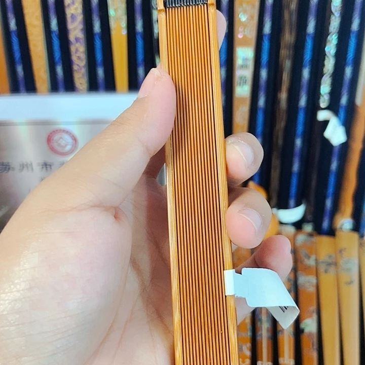 扇子老玉竹双合文玩折扇杨靖春