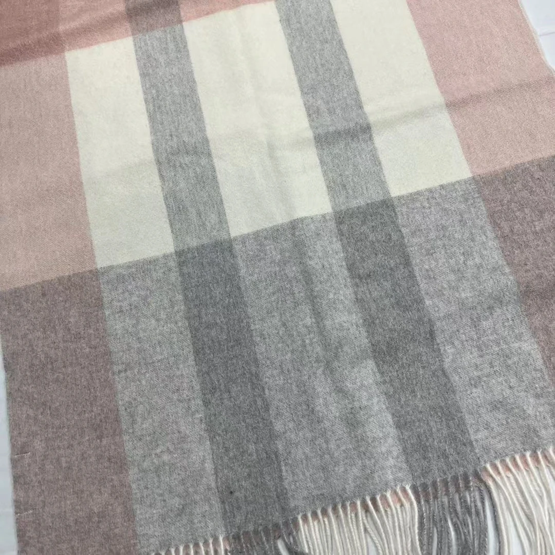 羊绒长巾-水墨粉 70*200cm丝巾