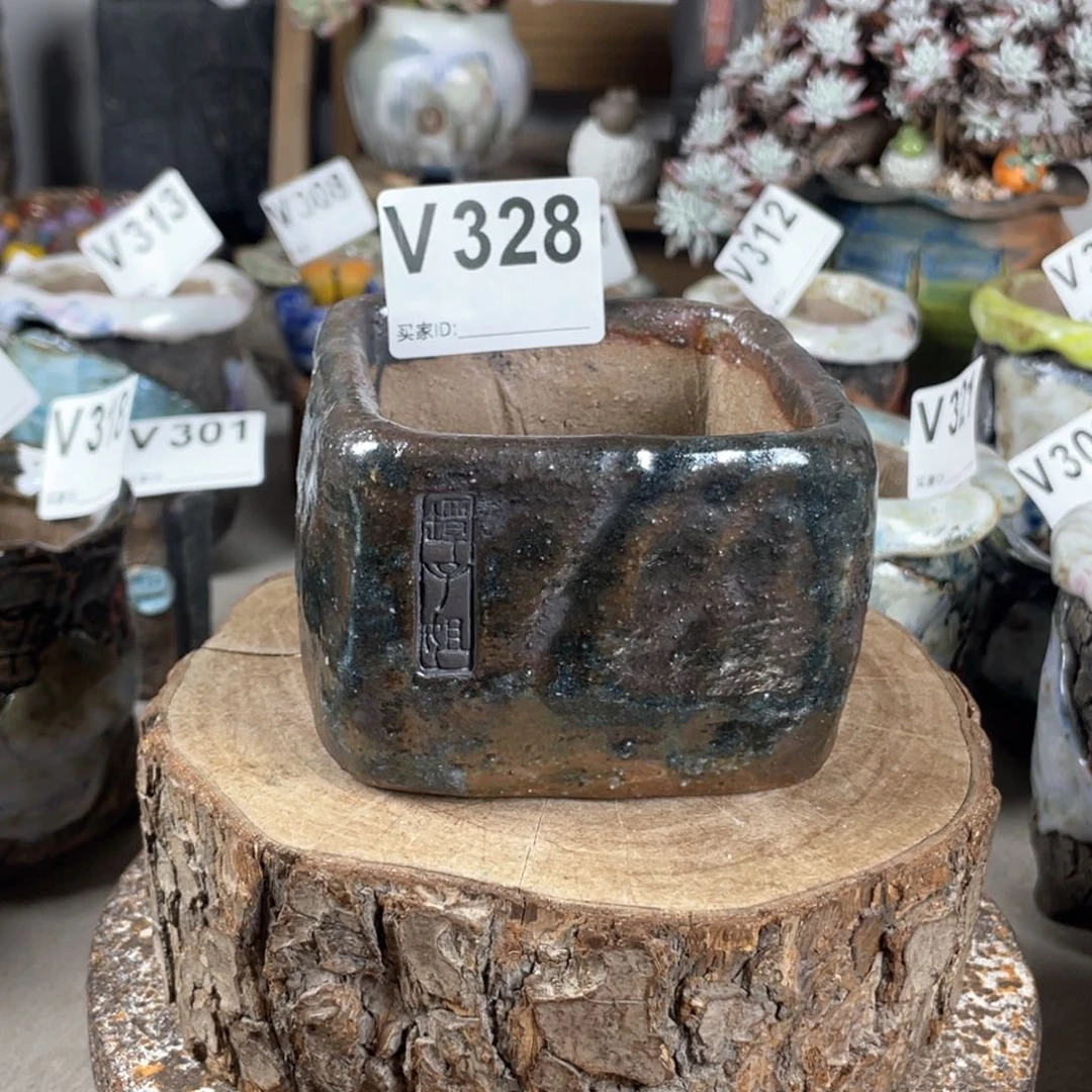 紫砂花盆新款方盆 内口7.5