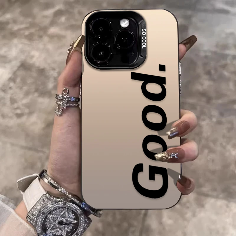 英文GOOD适用苹果16promax手机壳iPhone15创意14保护套17新款文字