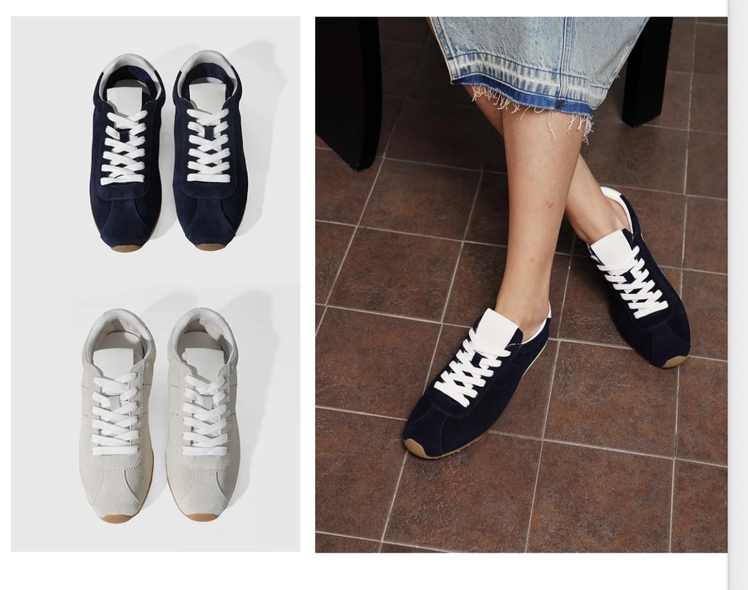 【年中特】轻便真皮阿甘鞋女休闲运动德训鞋时尚