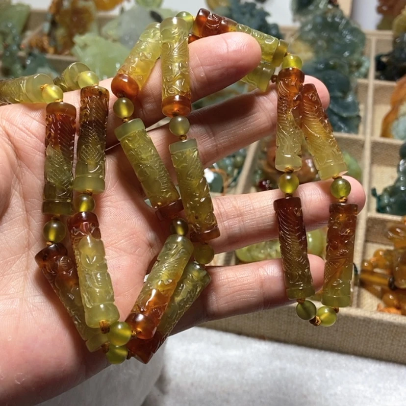 【闪购商品】蛇纹石玉未镶嵌颈饰蔡**进项链