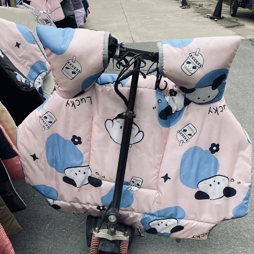 电动车挡风被加绒加厚防水防寒防风斗篷式全包裹设计