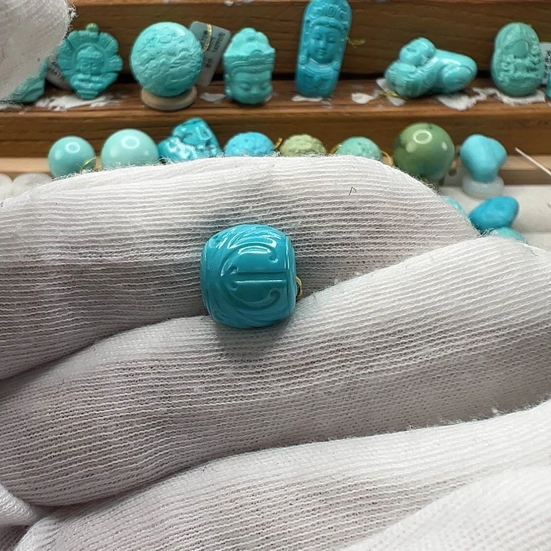 绿松石博古珠 未镶嵌