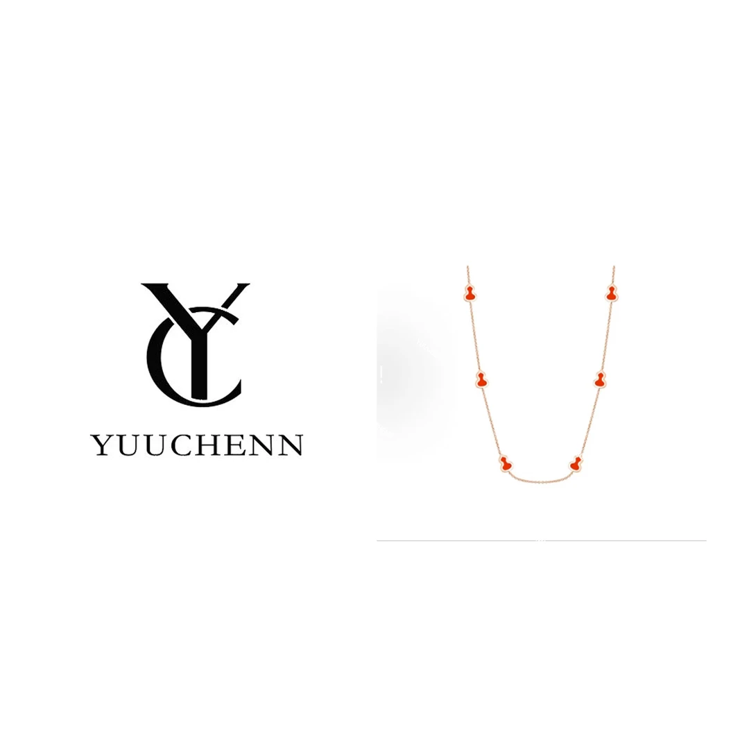 铜合金吊坠 YUUCHENN【WuLu系列】玫瑰金色个性轻奢女士项链