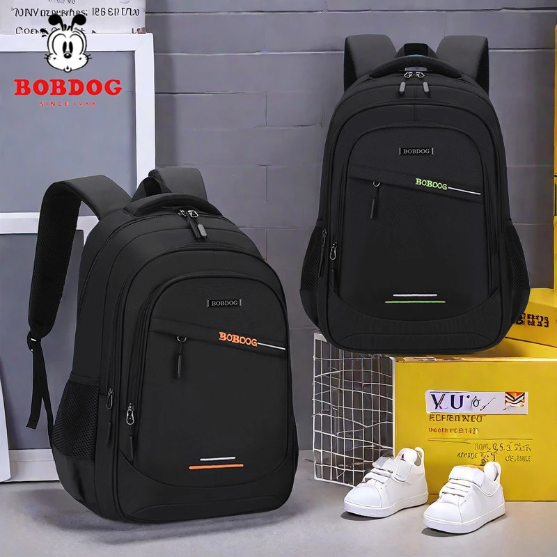 巴布豆背包男孩1-34-6年级小学初高中生潮款减负护脊学院风防水包