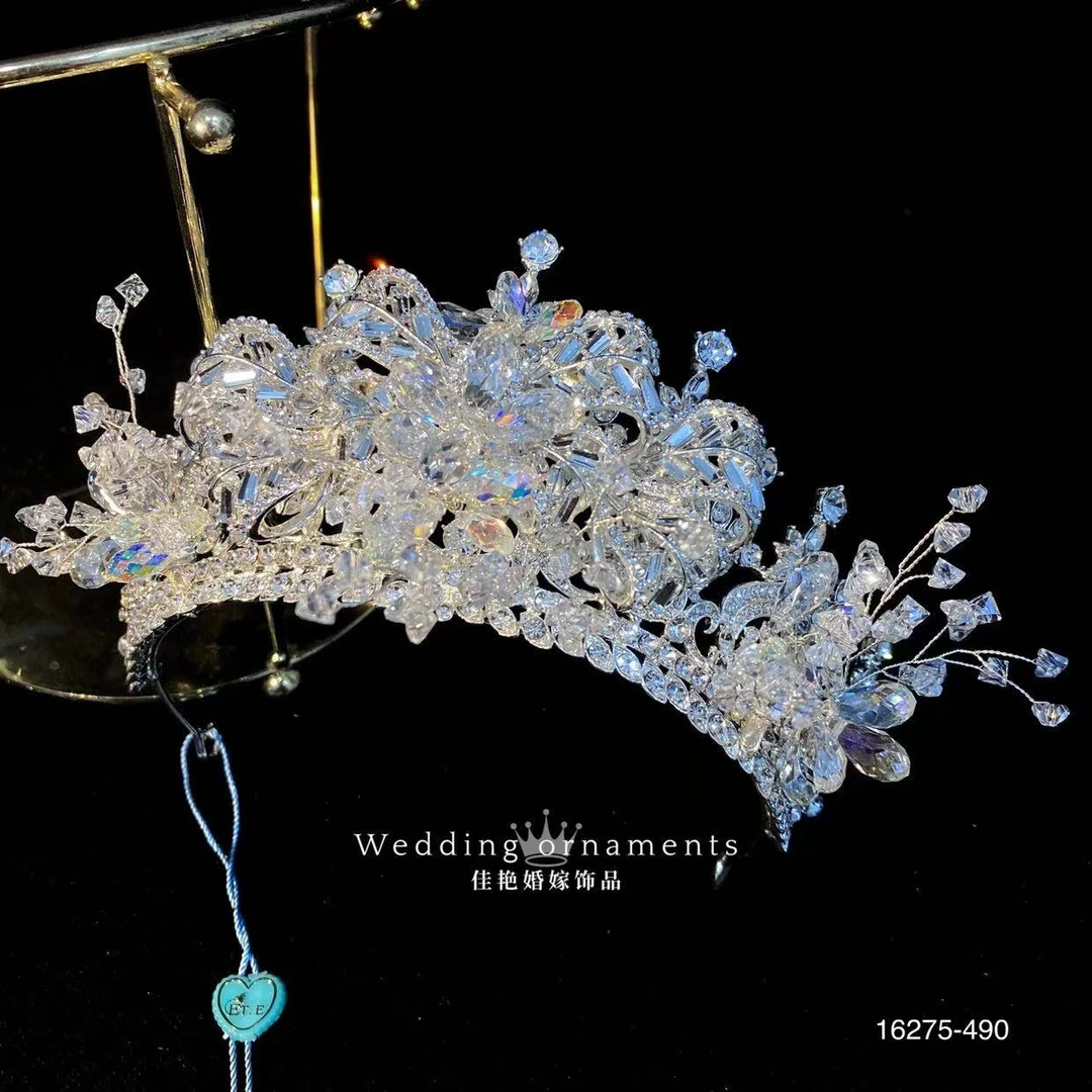 16275ete新款镂空蝴蝶结皇冠气质奢华新娘头饰