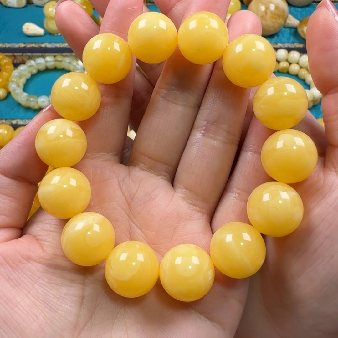 琥珀未镶嵌手链同料