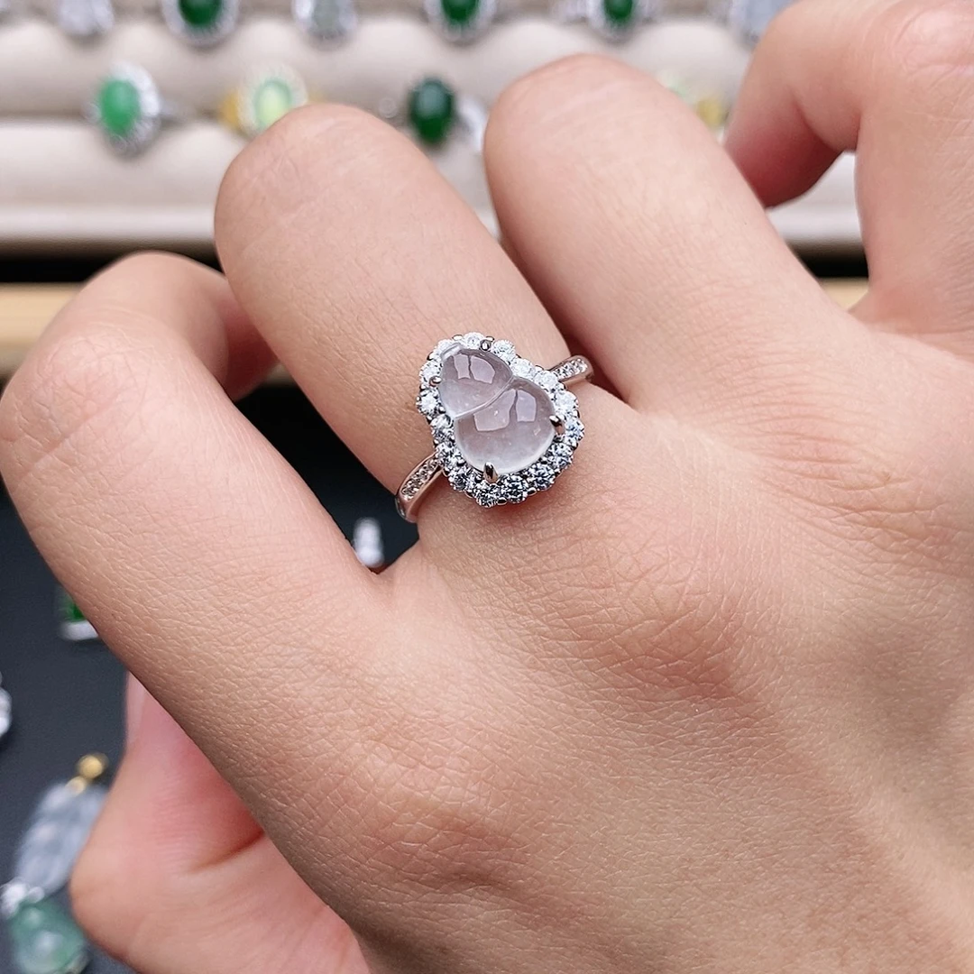 翡翠银S925镶嵌戒指