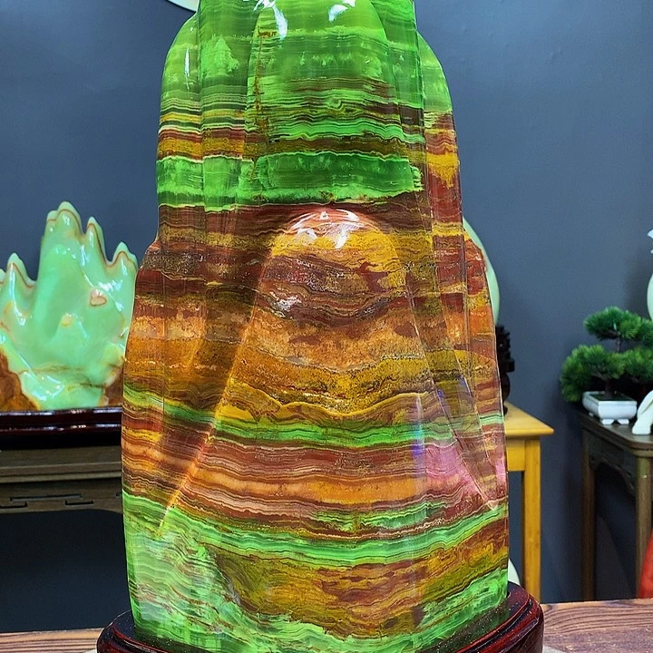 石材靠山摆件创意