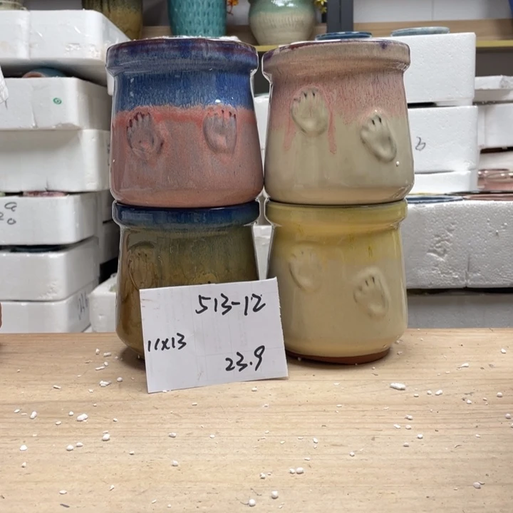 紫砂花盆多肉陶土花盆微瑕12