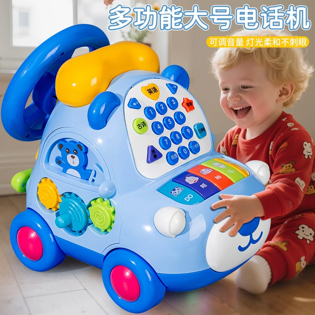 儿童多功能电话新款婴儿玩具宝宝仿真座机音乐模型益智早教3岁