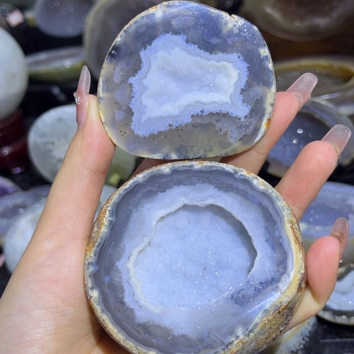 水晶珠宝半成品未镶嵌雪景盆