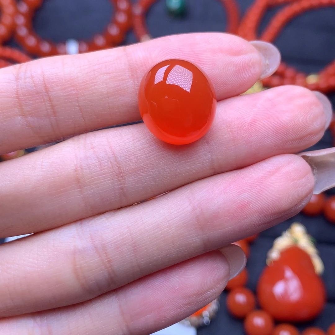 【闪购商品】未镶嵌南红玛瑙珠宝半成品保山南红原矿高品质冰红蛋面