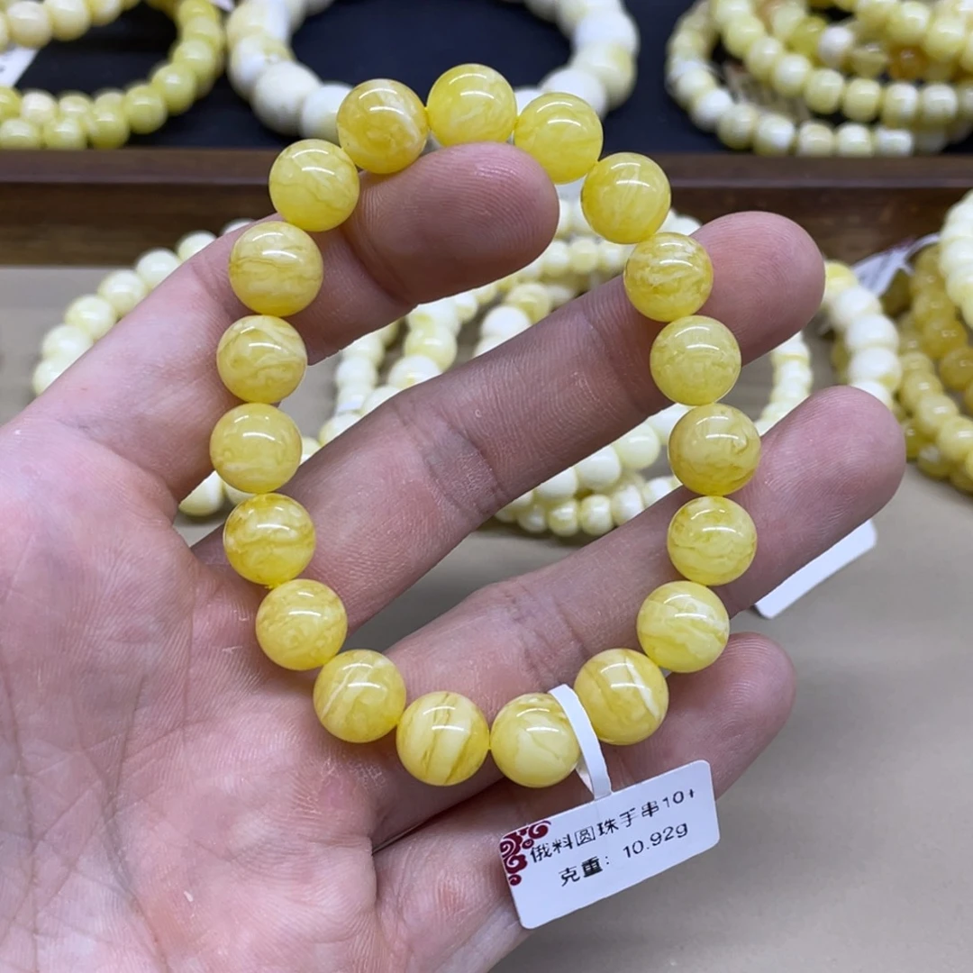 琥珀未镶嵌手链精工老型手串