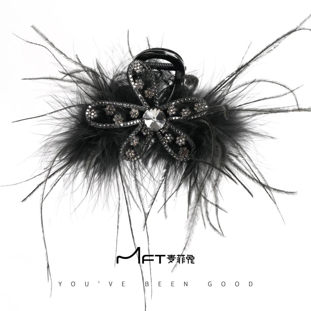 【樱花精灵抓夹】显发量羽毛鲨鱼夹发夹盘发饰后脑勺