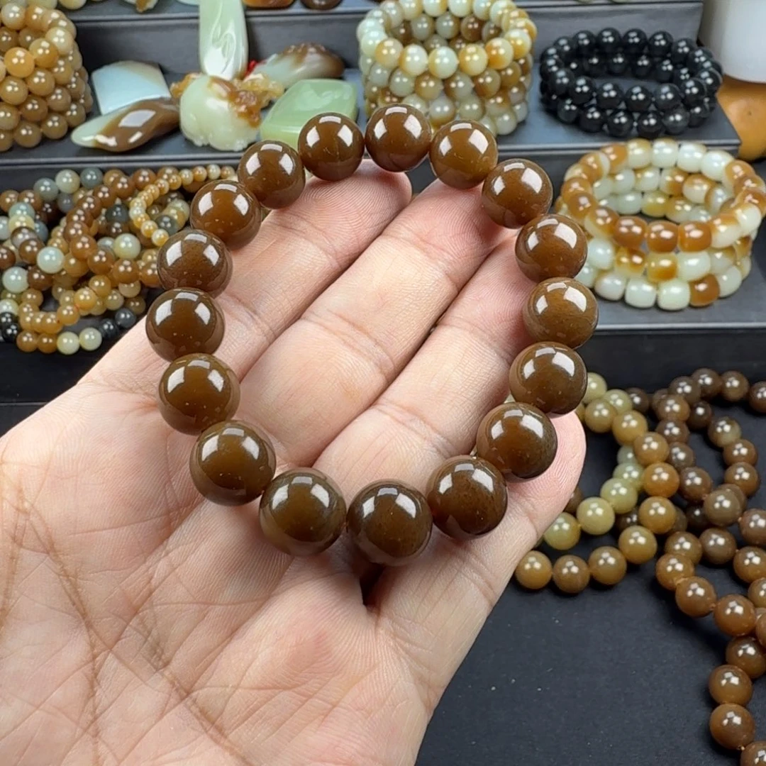 灵***幸和田玉未镶嵌手链