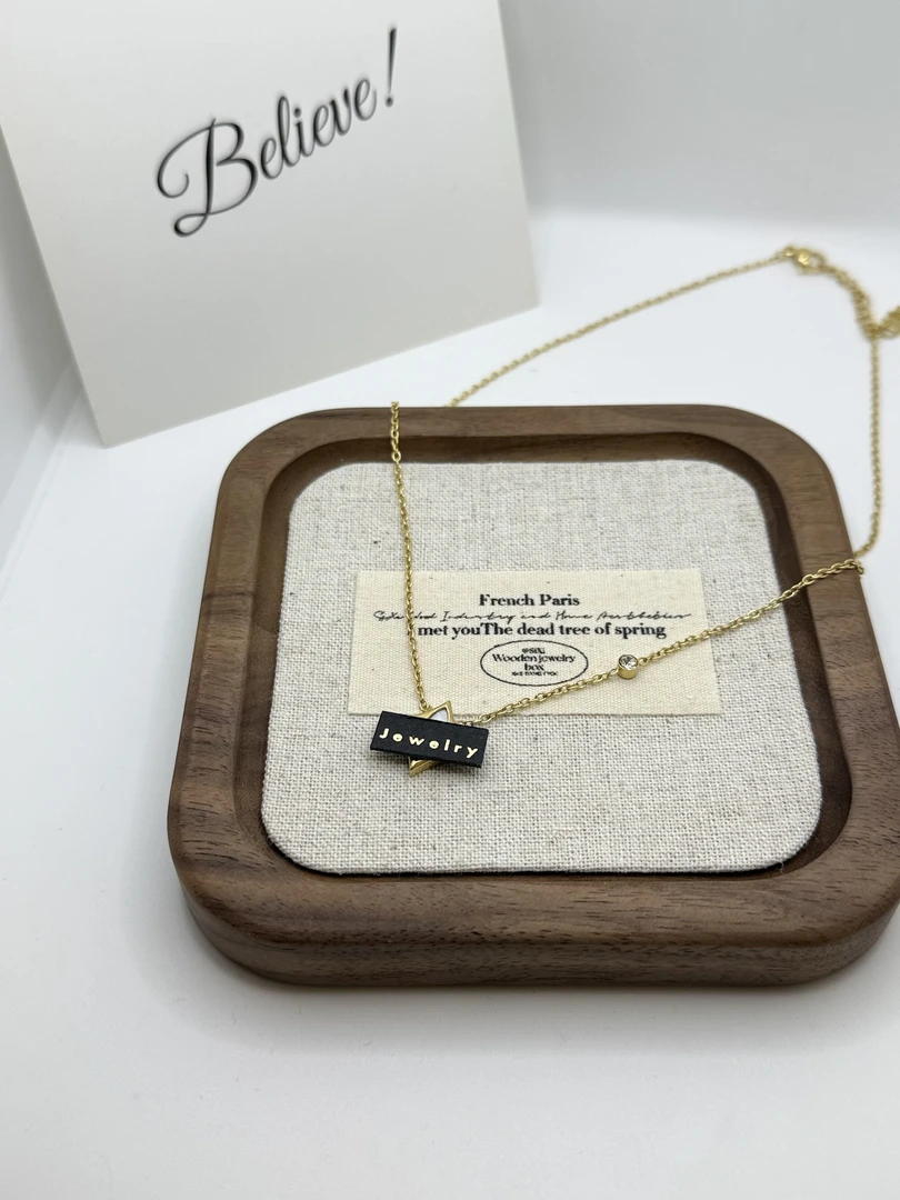 钛钢项链 白色小众极简高级感ins风时尚简约气质钛钢项链