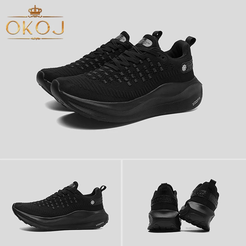 OKOJ户外跑步鞋男夏季新款网面透气轻便减震回弹跑鞋休闲运动鞋