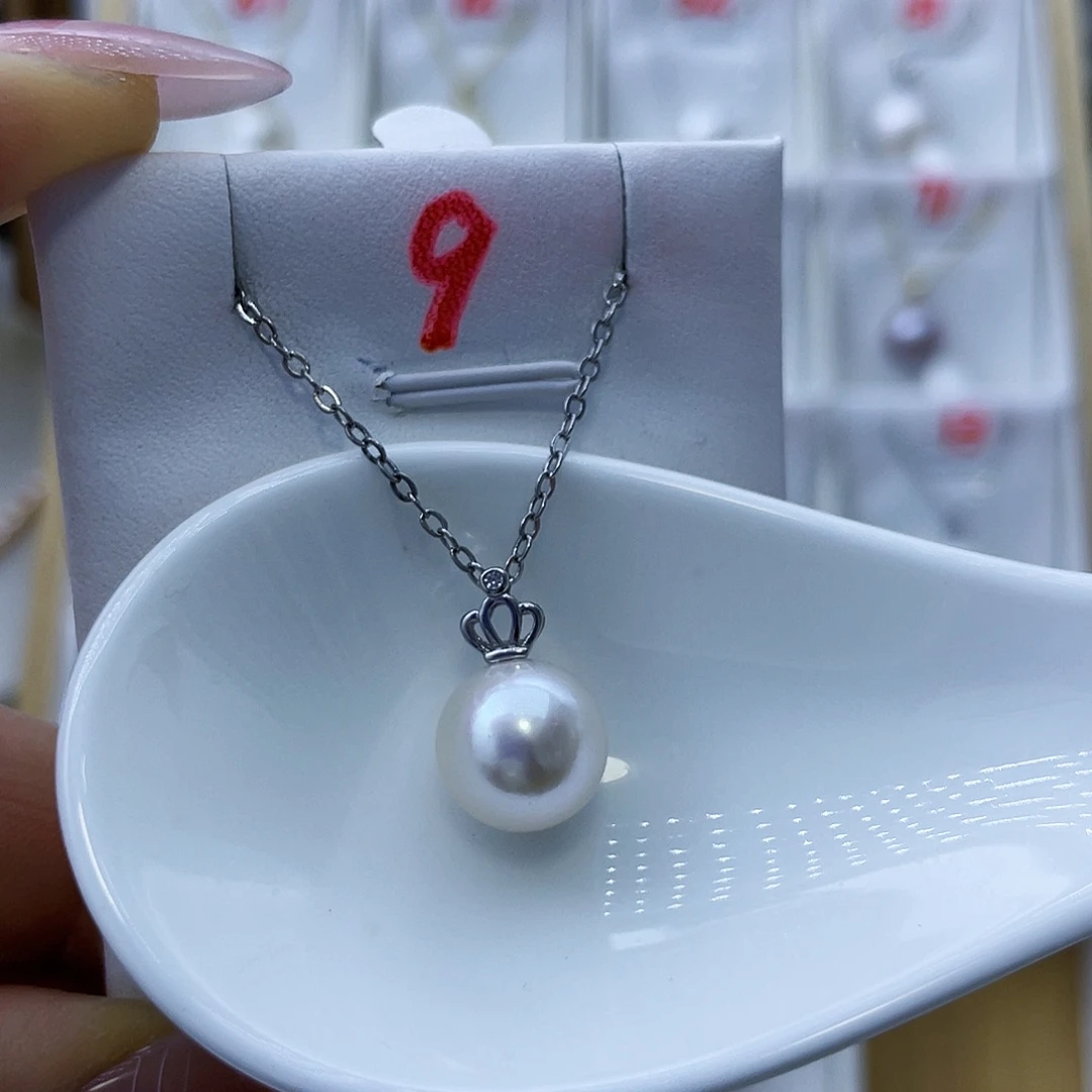 淡水珍珠吊坠(赠链)银S925镶嵌