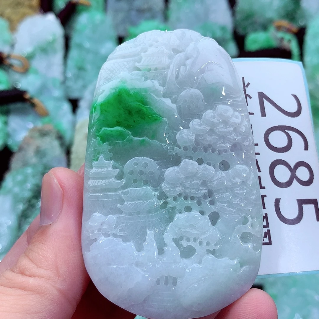 翡翠未镶嵌吊坠(不含链)