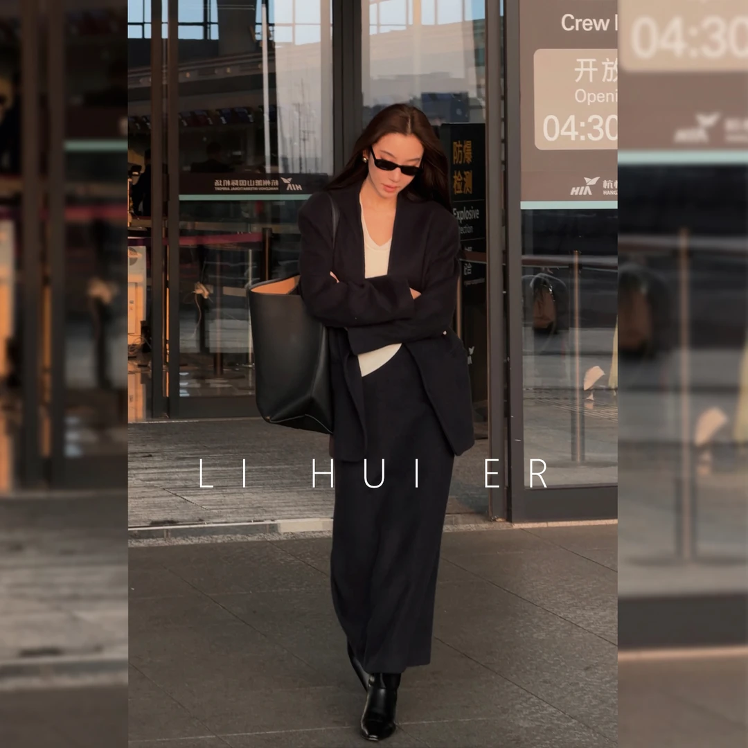 Li Hui Er【维也纳素描】冬款气质轻奢时尚百搭半裙组合24145-1