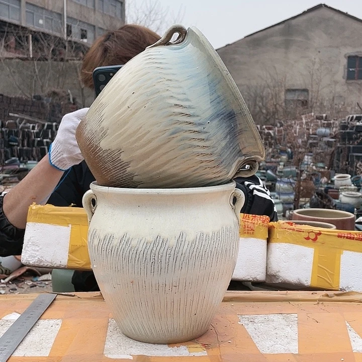 无铅玻璃宜兴紫砂花盆