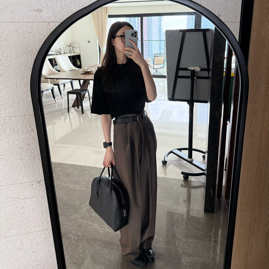 ROMI STUDIO“率性从容”绵羊毛莱赛尔混纺经典老钱西裤 RWCSXG2005