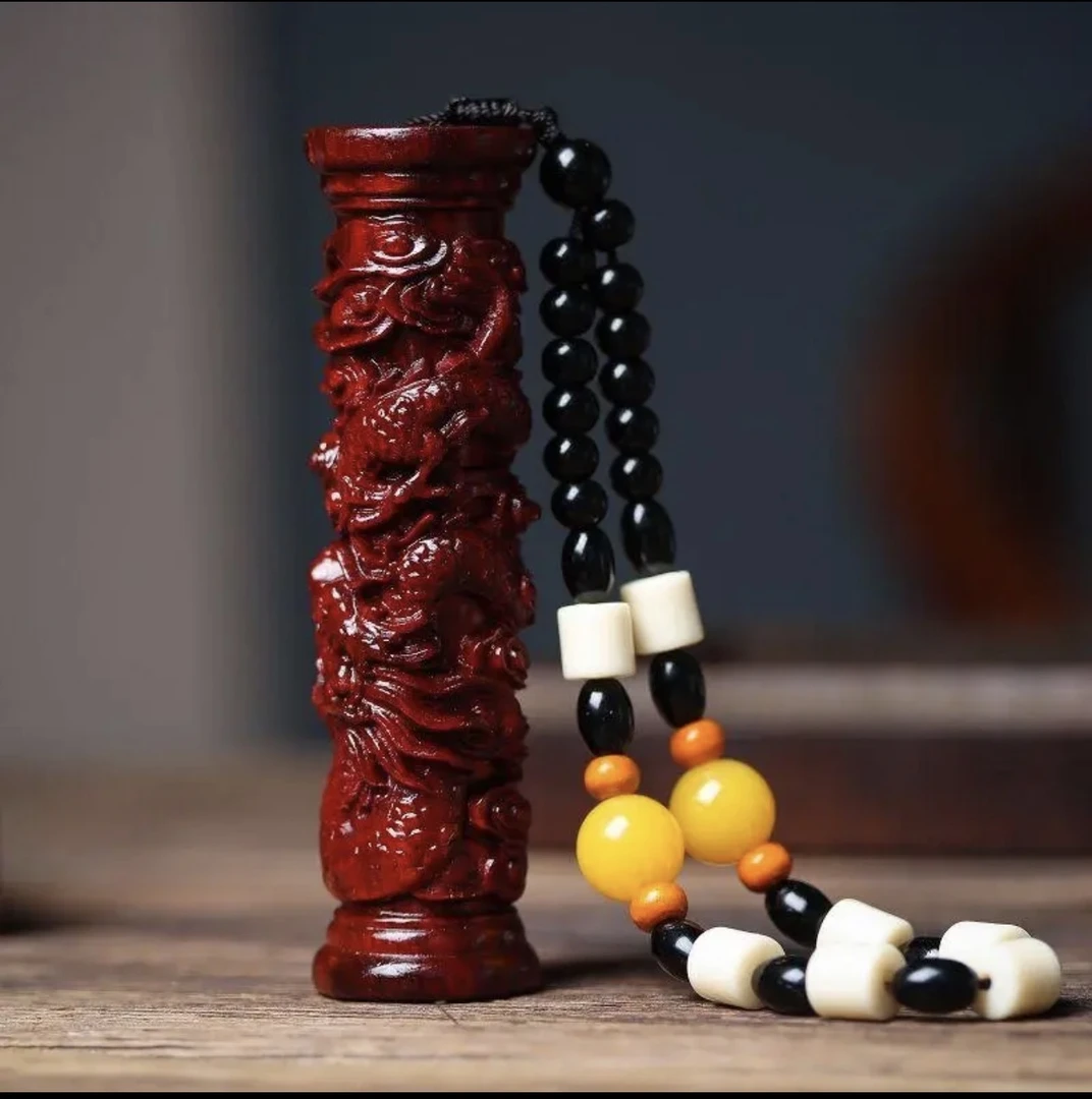 GW0005 紫檀龙柱 摆件把玩