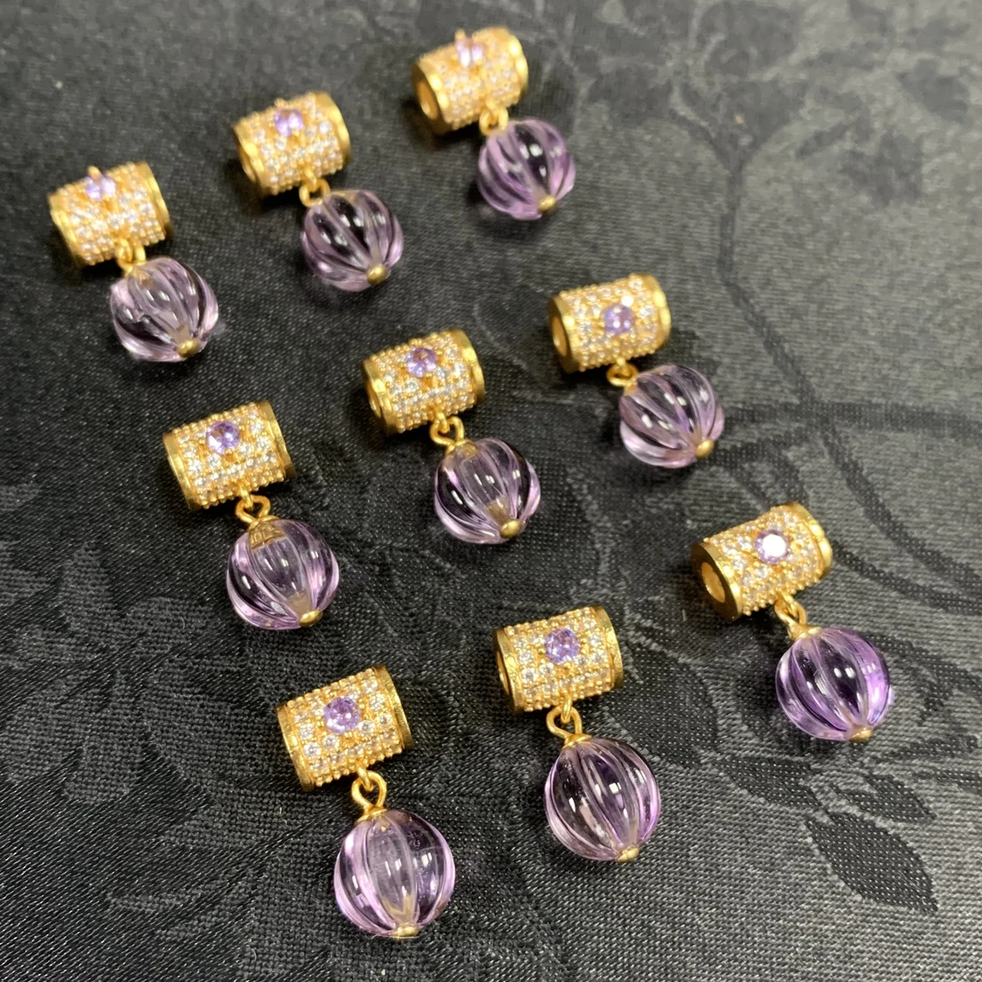 「戴琴珠宝」DQ5098-紫水晶金色路路通（多样性发一）