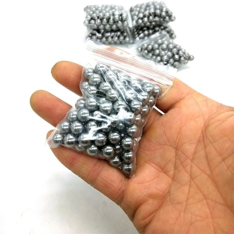 钢球弹珠子弹弓钢珠7毫米8毫米100粒/包铁球亮面扁皮弓配件实心球