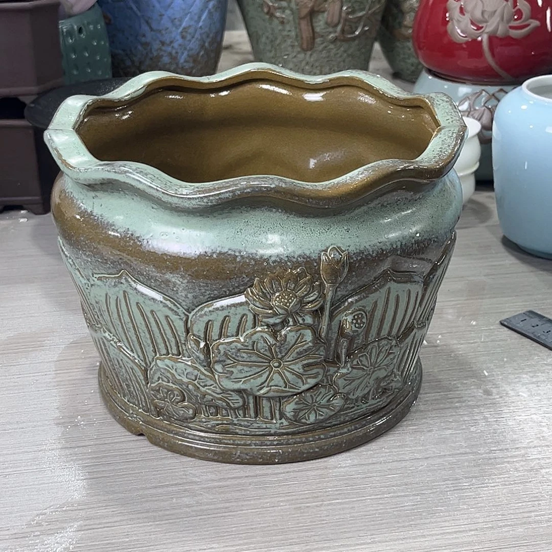 口径  陶瓷绿植多肉微瑕花盆