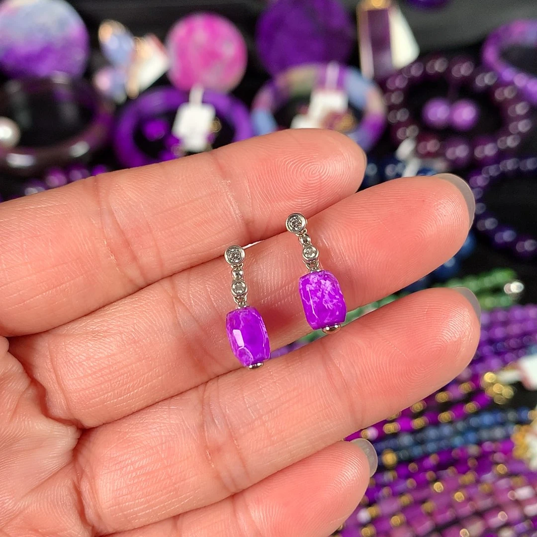 苏纪石（舒俱来）未镶嵌耳钉